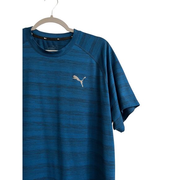 Puma men Two pieces t Shirt sz XL Red blue Short Sleeve Crew neck Pace Rhubarb - Picture 5 of 15